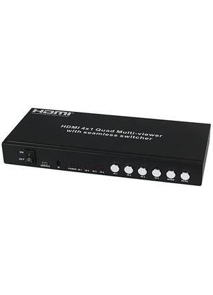 Світч hdmi / utp / coax - 4 port hdmi + rs232 quad multi-viewe...