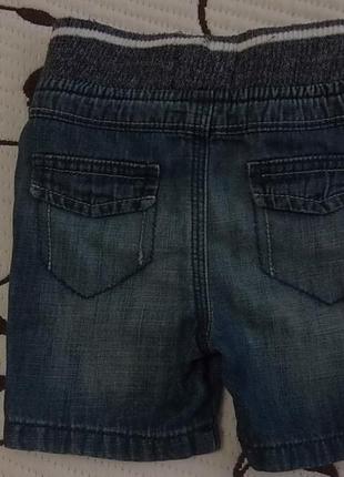 Шорты джинсовые хлопковые на мальчика 9-12 месяцев, фирмы denim co3 фото