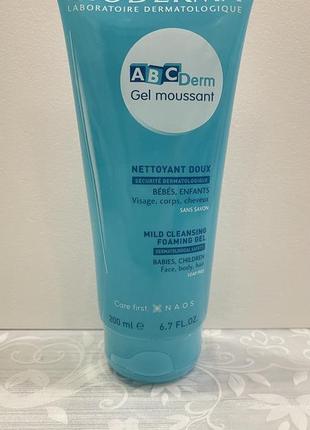 Bioderma детский очищающий мусс abcderm mild foaming cleanser3 фото