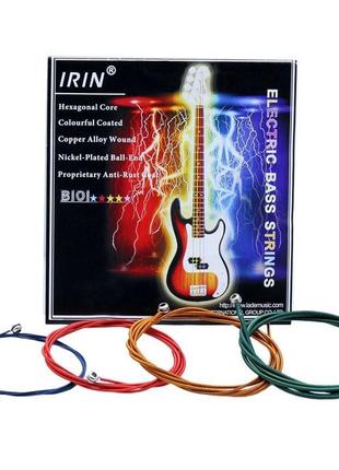 Різнокольорові струни для бас-гітари irin 40-95