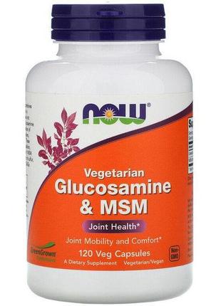 Препарат для суглобів і зв'язок now foods vegetarian glucosami...