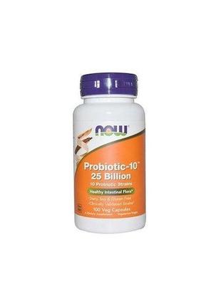 Пробиотик now foods probiotic-10 25 billion 100 veg caps