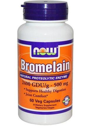 Бромелайн now foods bromelain 500 mg 60 veg caps