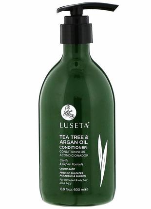 Кондиціонер для жирного волосся luseta tea tree & argan oil co...