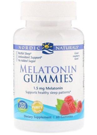 Мелатонін для сну nordic naturals melatonin gummies 1,5 mg 60 ...