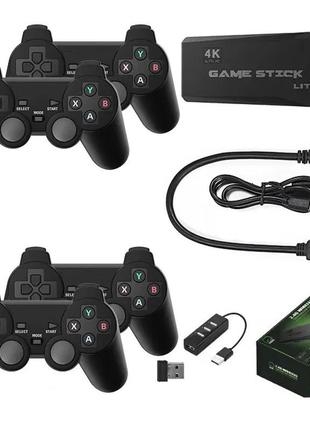 Портативна ігрова консоль game stick lite 64gb, 4 джойстики (10000 + ігор)