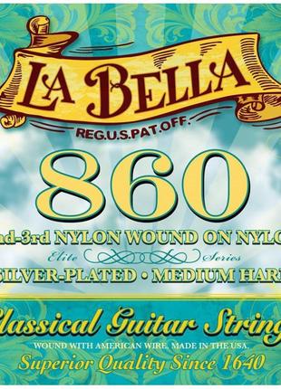 Струни для класичної гітари la bella 860 elite 2nd-3rd nylon w...