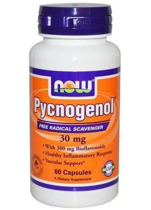 Пікногенол now foods pycnogenol 30 mg 60 caps