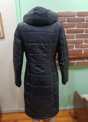Зимняя куртка пальто черная5 фото