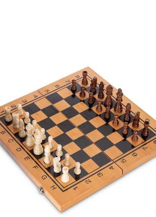 Шахи, шашки, нарди 3 в 1 бамбукові sp-sport 341-163 40x40см