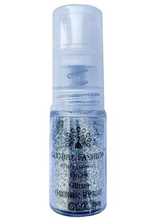 Сухой спрей для градиента ногтей global fashion glitter ombre spray, 7.5 г, gl02