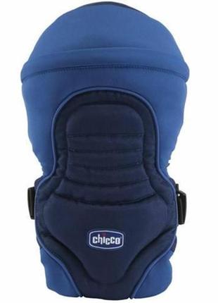 Ерго рюкзак-кенгуру нагрудна сумка chicco soft & dream синій (...2 фото