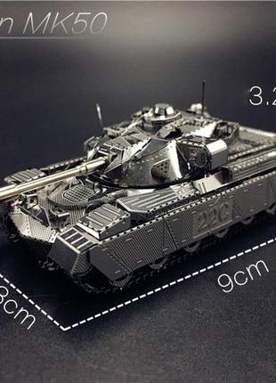 Металлический конструктор танк chieftain mk50 1:100. металлическая сборная 3d модель танка. 3d пазл танк3 фото