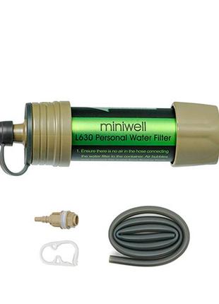 Портативний фільтр для води туристичний переносний miniwell l630