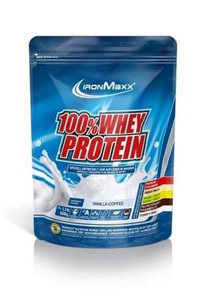 Протеин ironmaxx 100% whey protein 500 g 10 servings vanilla c...