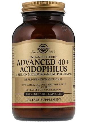 Пробіотик solgar advanced 40+ acidophilus 120 veg caps