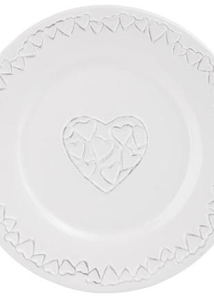 Тарелка десертная 19,5 см "сердца"