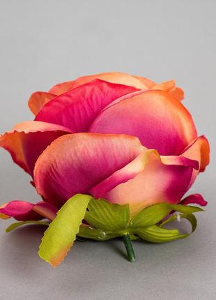 Головка розы 7 см. *рандомный выбор цвета4 фото