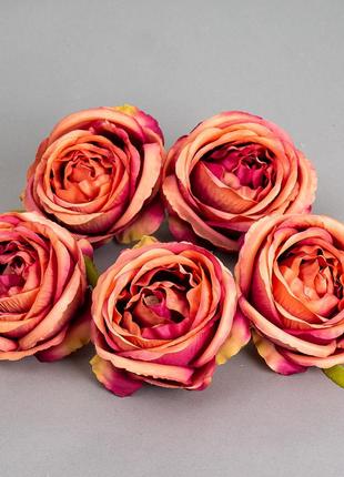 Головка розы 7 см. *рандомный выбор цвета3 фото