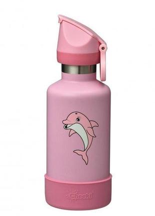 Термопляшка cheeki insulated kids 400 ml dolphin pink (1075-ki...1 фото