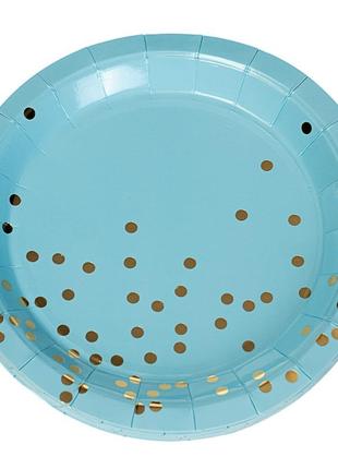 Набор тарелок "горошинки" 18 см., 10шт. *4 цвета6 фото