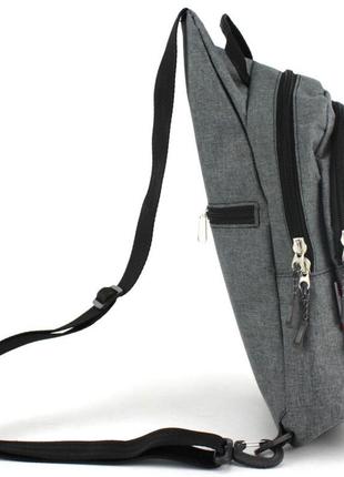 Рюкзак однолямковий на одне плече 8 л wallaby 112 сірий4 фото