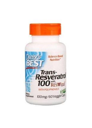 Ресвератрол doctor's best trans-resveratrol 100 mg 60 veg caps