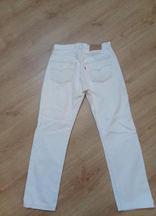 Джинси білі levi's 501
size w 31 l 34
 made in u.s.a 
стан ідеальний,2 фото