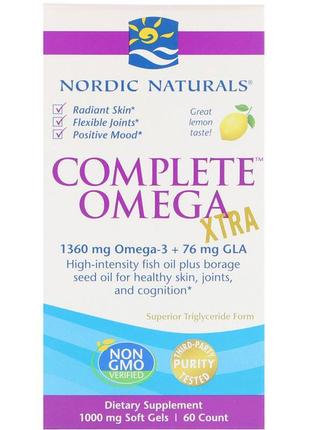 Омега комплекс із лимоном екстра 1000 мг nordic naturals compl...