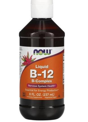 Метилкобаламін now foods vitamin b-12 complex liquid 237 ml /1...