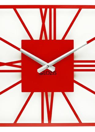 Настінні годинники glozis new york 35x35 см червоний (b-025)