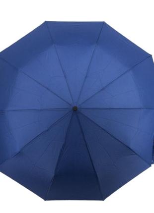 Мужской зонт zest 10 спиц ручка-крюк полуавтомат 43621 синий4 фото