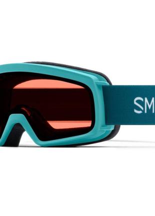 Маска гірськолижна для юніорів smith rascal small fit cat.s2 blue peacock alligators (m00678-2ww)