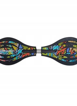 Вейвборд schildkrot waveboard good vibes graffiti black/multic...