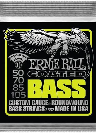 Струни для бас-гітари ernie ball 3832 coated regular slinky ba...