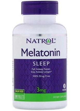 Мелатонін для сну natrol melatonin 3 mg 240 tabs ntl-16068