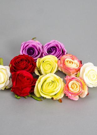 Головка розы 7 см. *рандомный выбор цвета10 фото