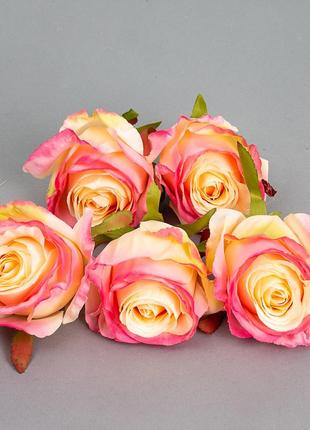 Головка розы 7 см. *рандомный выбор цвета2 фото