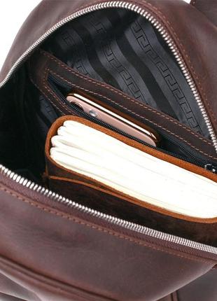 Універсальний матовий жіночий рюкзак shvigel 16329 коричневий3 фото