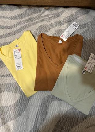 Футболка uniqlo тонкий хлопок