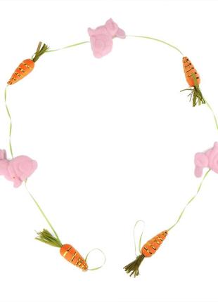Великодня композиція «кролики з морквою», 165 см