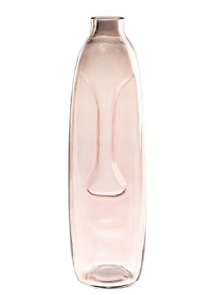 Скляна ваза "силует", рожева 40 см.1 фото