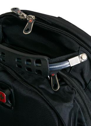 Чорний рюкзак чоловічий 35 л "8815", туристичний рюкзак ручна ...5 фото