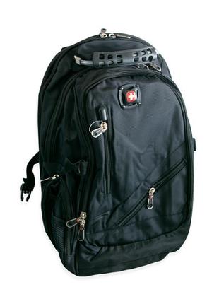 Чорний рюкзак чоловічий 35 л "8815", туристичний рюкзак ручна ...7 фото