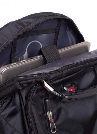Чорний рюкзак чоловічий 35 л "8815", туристичний рюкзак ручна ...8 фото