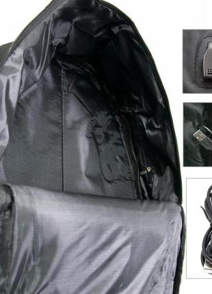 Чорний рюкзак для підлітка "хлопчик у навушниках", світний рюк...4 фото