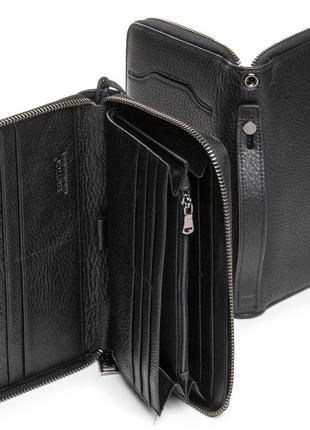 Чоловічий шкіряний гаманець bretton на блискавки2 фото