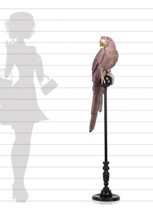 Статуетка "папуга пінкі", рожева4 фото