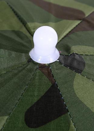 Камуфляжна парасолька для голови resteq. парасолька капелюх для рибалок. парасолька на голову 50 см3 фото
