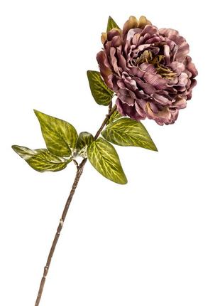 Цветок искусственный "пионовидная роза темно-фиолетовая"1 фото